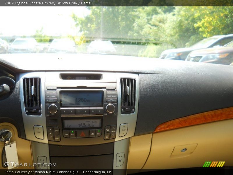 Willow Gray / Camel 2009 Hyundai Sonata Limited