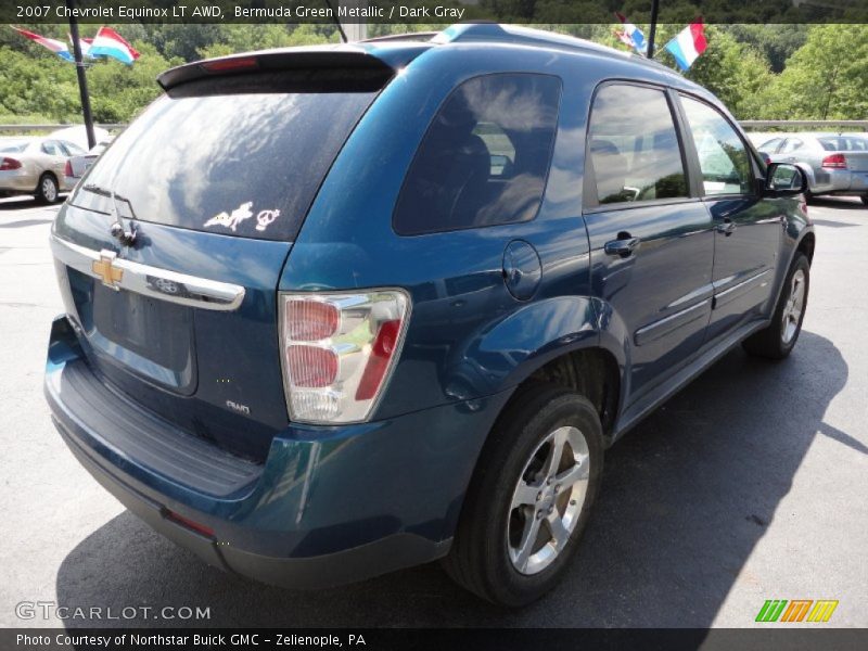Bermuda Green Metallic / Dark Gray 2007 Chevrolet Equinox LT AWD