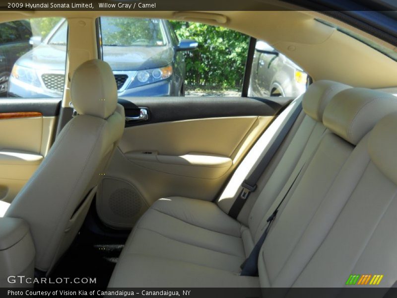 Willow Gray / Camel 2009 Hyundai Sonata Limited