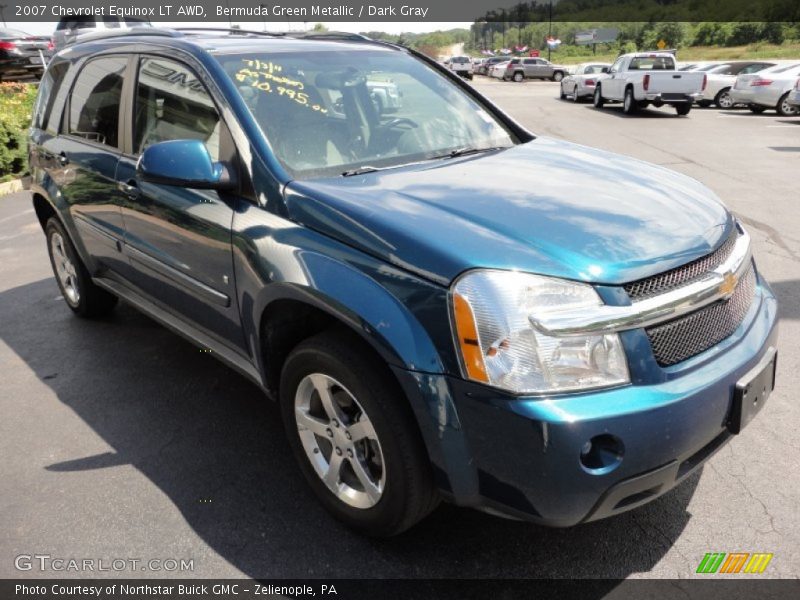Bermuda Green Metallic / Dark Gray 2007 Chevrolet Equinox LT AWD