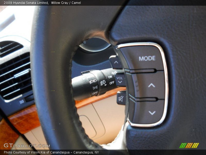 Willow Gray / Camel 2009 Hyundai Sonata Limited