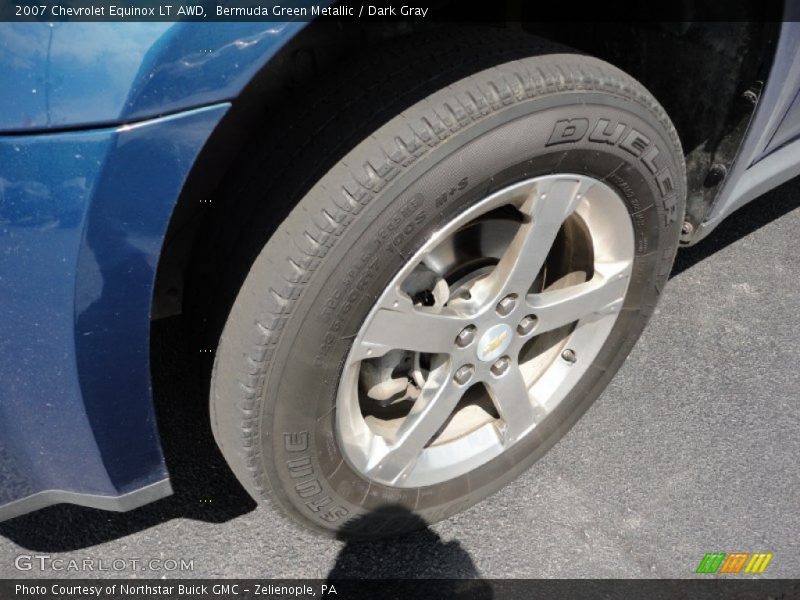 Bermuda Green Metallic / Dark Gray 2007 Chevrolet Equinox LT AWD