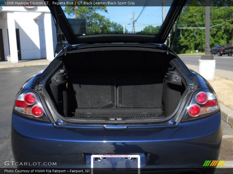 Regatta Blue / GT Black Leather/Black Sport Grip 2008 Hyundai Tiburon GT
