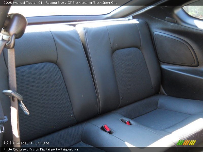 Regatta Blue / GT Black Leather/Black Sport Grip 2008 Hyundai Tiburon GT