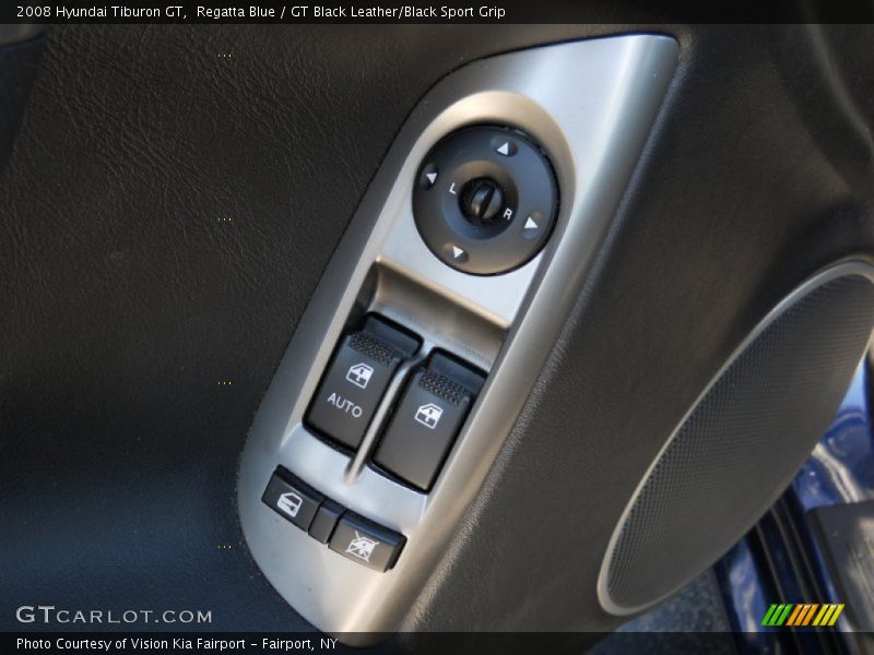 Regatta Blue / GT Black Leather/Black Sport Grip 2008 Hyundai Tiburon GT
