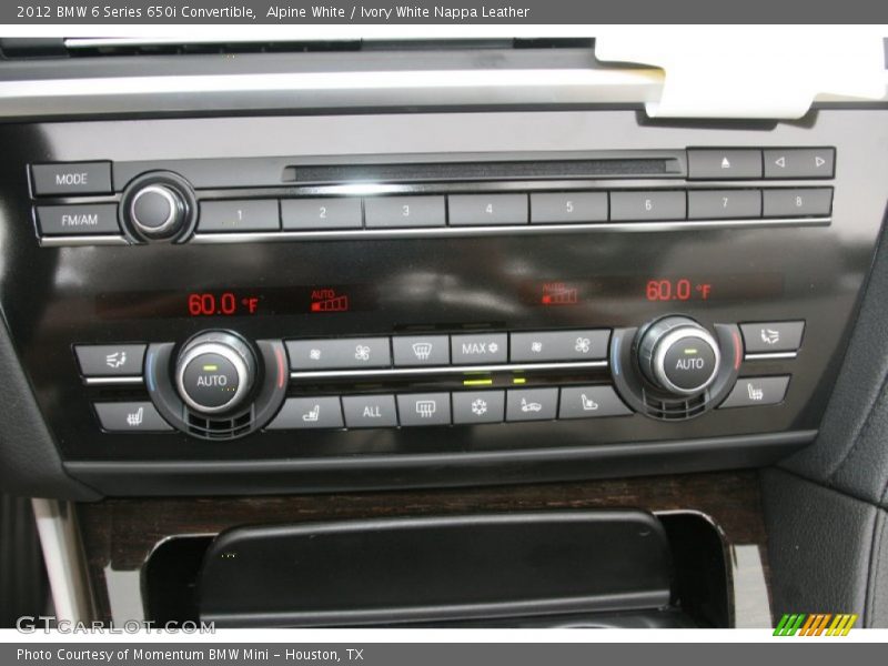 Controls of 2012 6 Series 650i Convertible