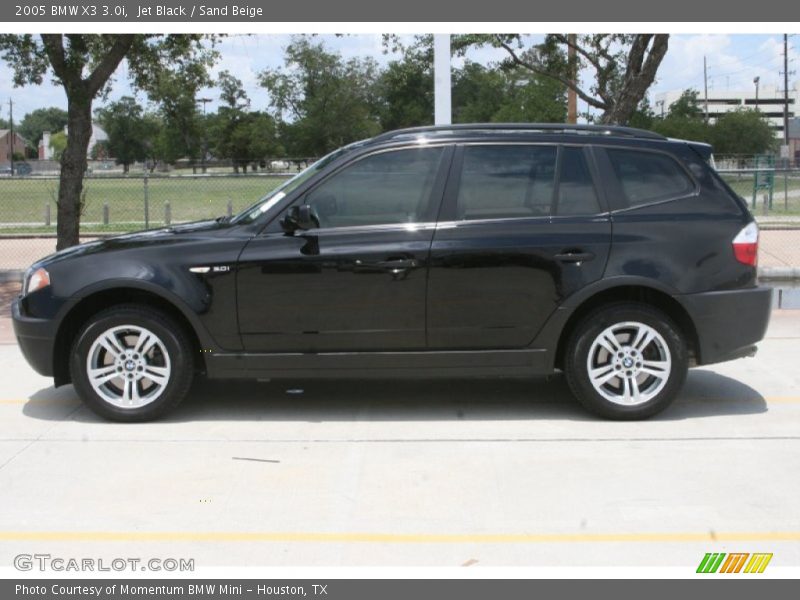 Jet Black / Sand Beige 2005 BMW X3 3.0i