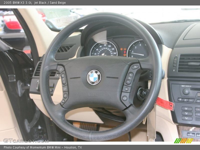 Jet Black / Sand Beige 2005 BMW X3 3.0i