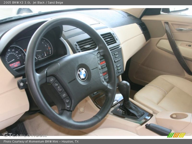 Jet Black / Sand Beige 2005 BMW X3 3.0i