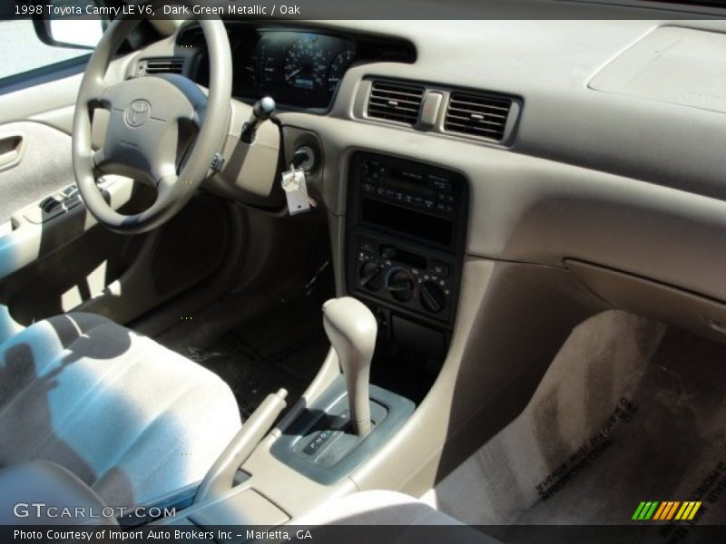 Dark Green Metallic / Oak 1998 Toyota Camry LE V6
