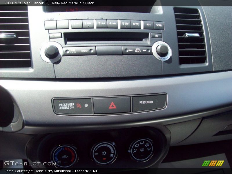 Rally Red Metallic / Black 2011 Mitsubishi Lancer ES