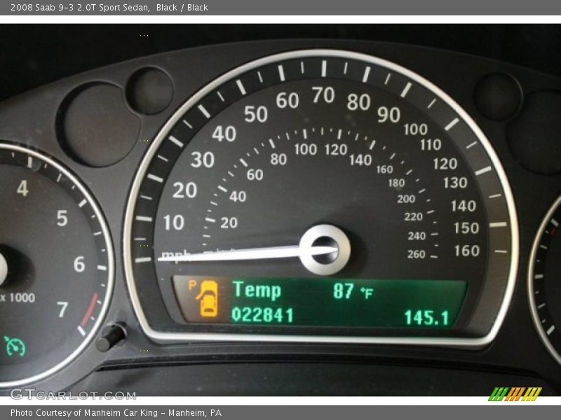 Black / Black 2008 Saab 9-3 2.0T Sport Sedan