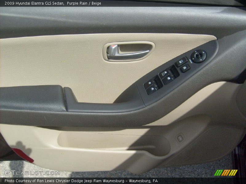 Purple Rain / Beige 2009 Hyundai Elantra GLS Sedan