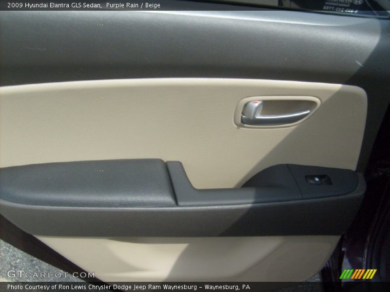 Purple Rain / Beige 2009 Hyundai Elantra GLS Sedan
