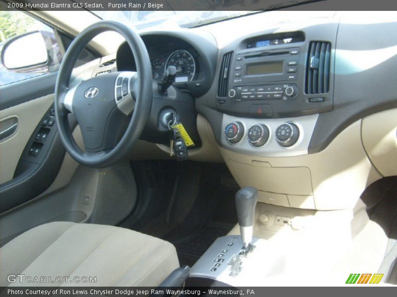 Purple Rain / Beige 2009 Hyundai Elantra GLS Sedan