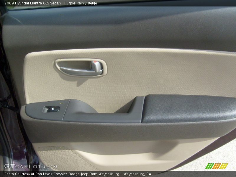 Purple Rain / Beige 2009 Hyundai Elantra GLS Sedan