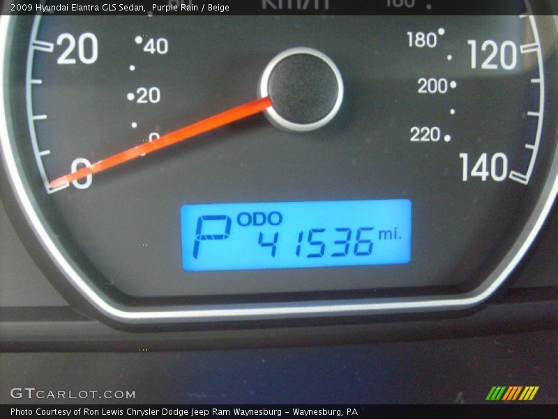 Purple Rain / Beige 2009 Hyundai Elantra GLS Sedan