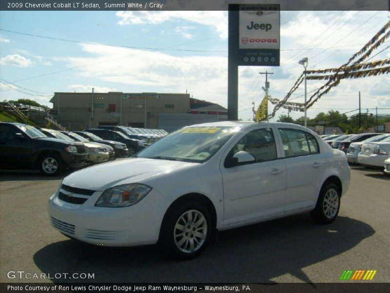 Summit White / Gray 2009 Chevrolet Cobalt LT Sedan