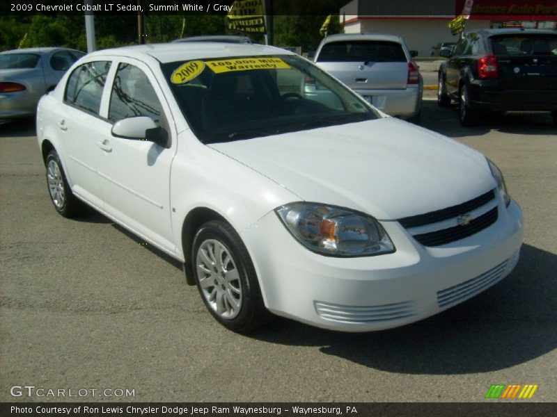 Summit White / Gray 2009 Chevrolet Cobalt LT Sedan