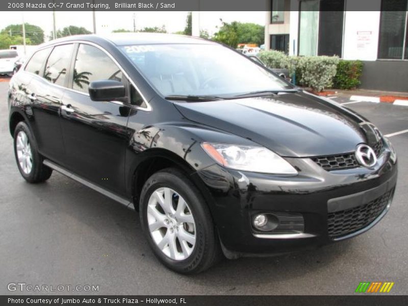 Brilliant Black / Sand 2008 Mazda CX-7 Grand Touring