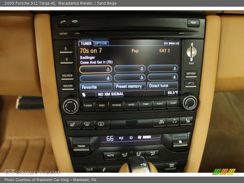 Controls of 2009 911 Targa 4S