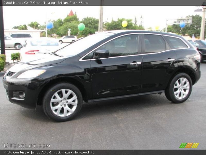 Brilliant Black / Sand 2008 Mazda CX-7 Grand Touring