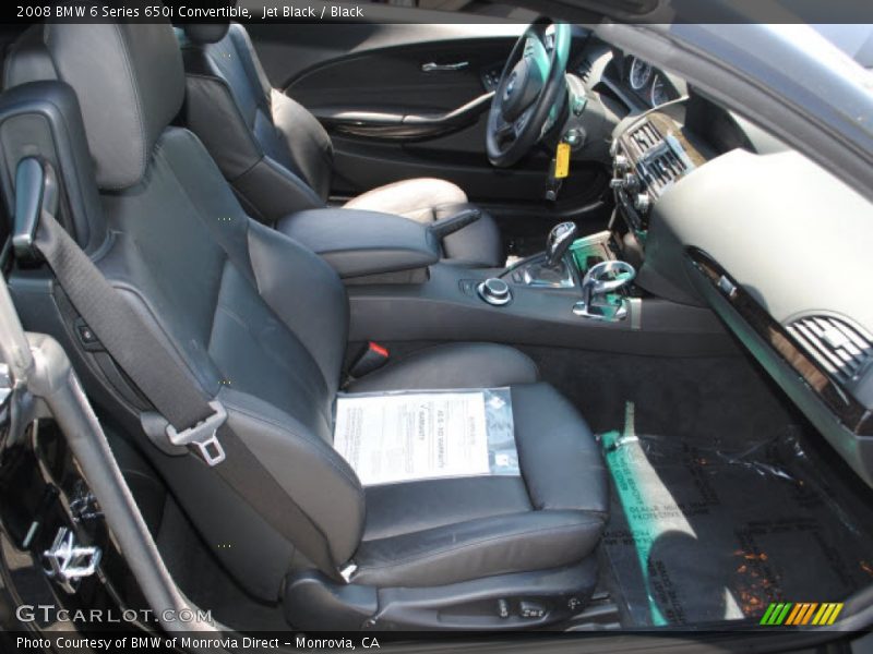 Jet Black / Black 2008 BMW 6 Series 650i Convertible