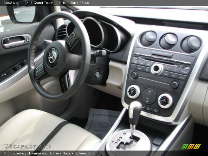 Brilliant Black / Sand 2008 Mazda CX-7 Grand Touring