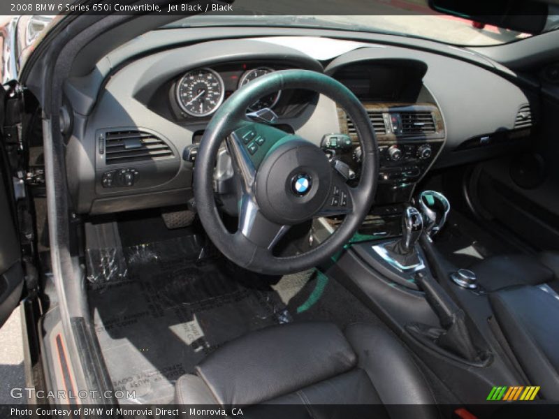 Jet Black / Black 2008 BMW 6 Series 650i Convertible
