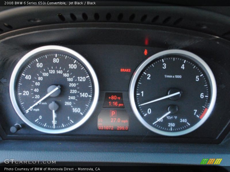 Jet Black / Black 2008 BMW 6 Series 650i Convertible
