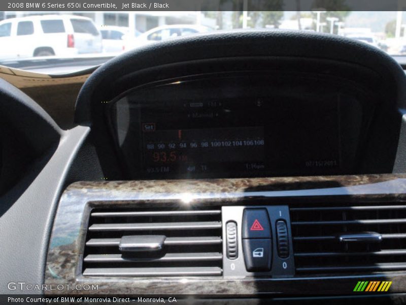 Jet Black / Black 2008 BMW 6 Series 650i Convertible