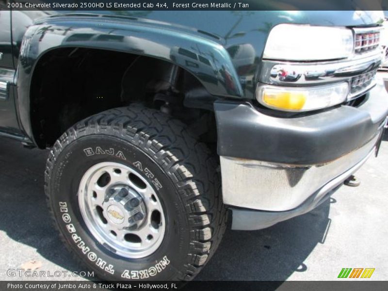 Forest Green Metallic / Tan 2001 Chevrolet Silverado 2500HD LS Extended Cab 4x4