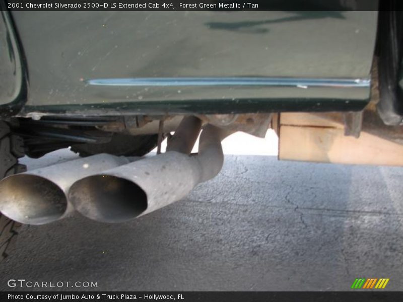 Forest Green Metallic / Tan 2001 Chevrolet Silverado 2500HD LS Extended Cab 4x4