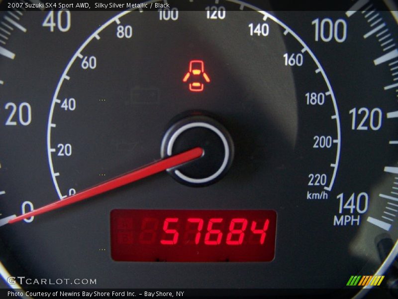 Silky Silver Metallic / Black 2007 Suzuki SX4 Sport AWD