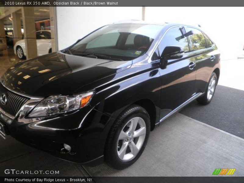 Obsidian Black / Black/Brown Walnut 2010 Lexus RX 350 AWD