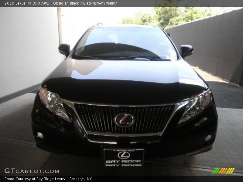 Obsidian Black / Black/Brown Walnut 2010 Lexus RX 350 AWD