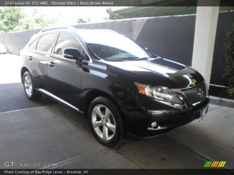 Obsidian Black / Black/Brown Walnut 2010 Lexus RX 350 AWD