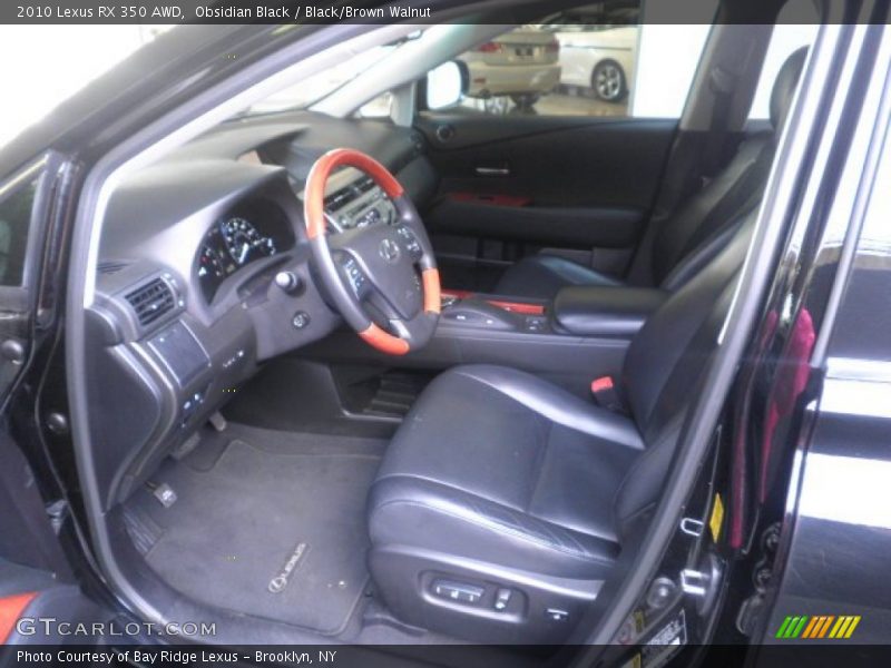 Obsidian Black / Black/Brown Walnut 2010 Lexus RX 350 AWD