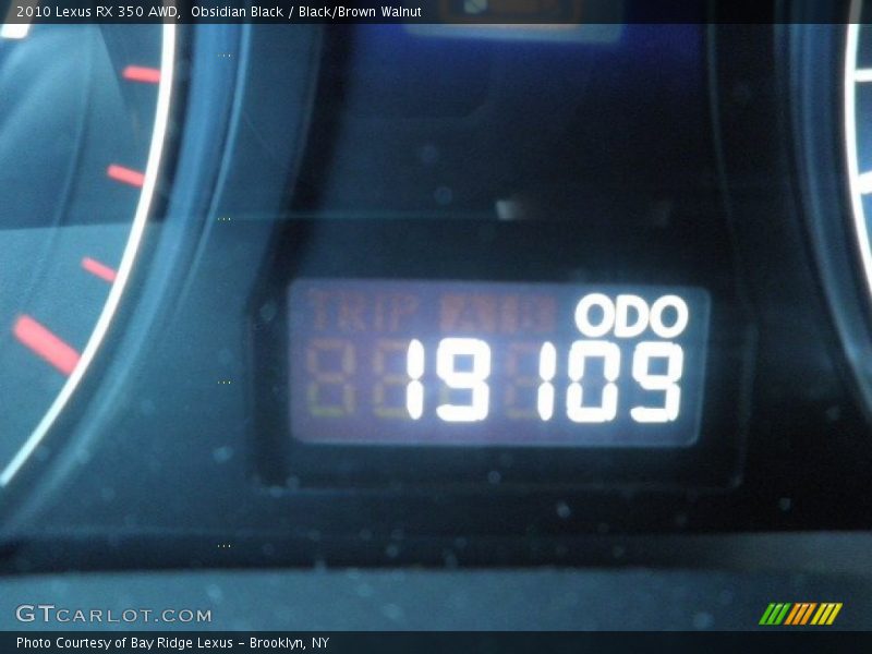 Obsidian Black / Black/Brown Walnut 2010 Lexus RX 350 AWD