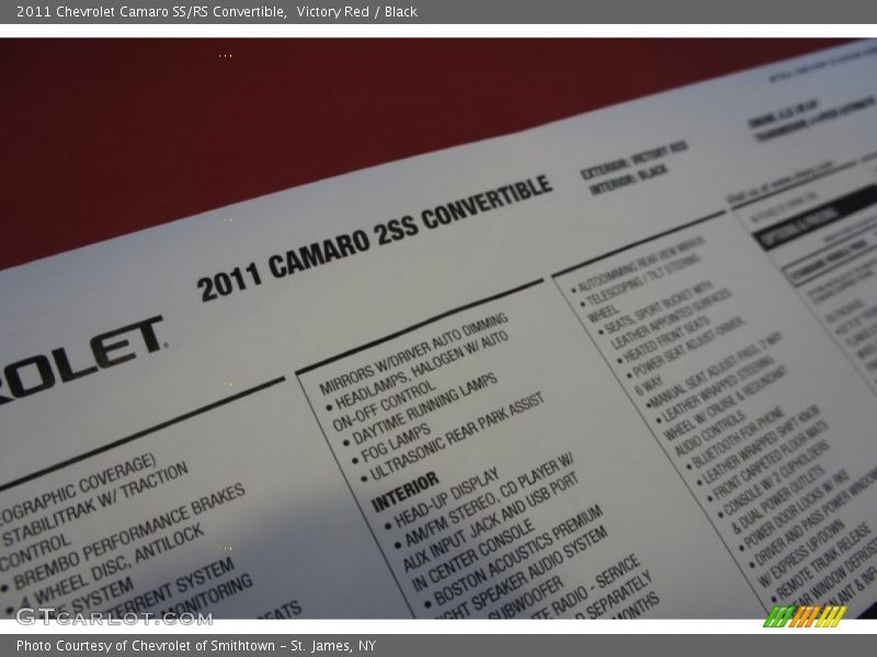 Victory Red / Black 2011 Chevrolet Camaro SS/RS Convertible