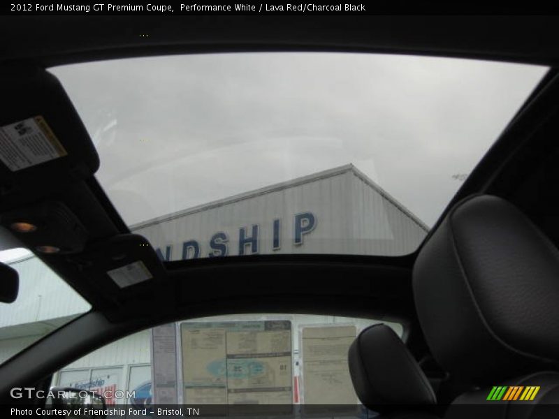 Performance White / Lava Red/Charcoal Black 2012 Ford Mustang GT Premium Coupe