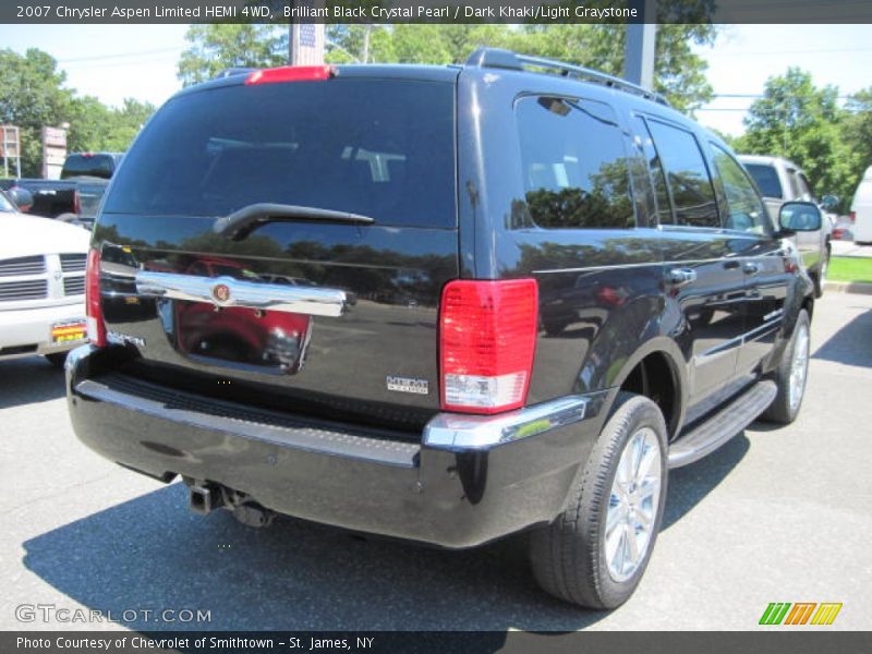 Brilliant Black Crystal Pearl / Dark Khaki/Light Graystone 2007 Chrysler Aspen Limited HEMI 4WD