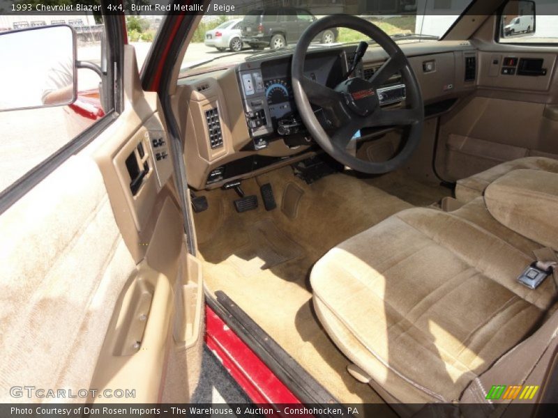 Burnt Red Metallic / Beige 1993 Chevrolet Blazer  4x4