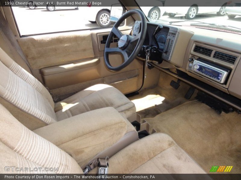 Burnt Red Metallic / Beige 1993 Chevrolet Blazer  4x4