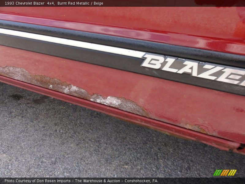Burnt Red Metallic / Beige 1993 Chevrolet Blazer  4x4