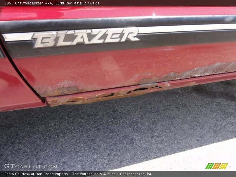 Burnt Red Metallic / Beige 1993 Chevrolet Blazer  4x4