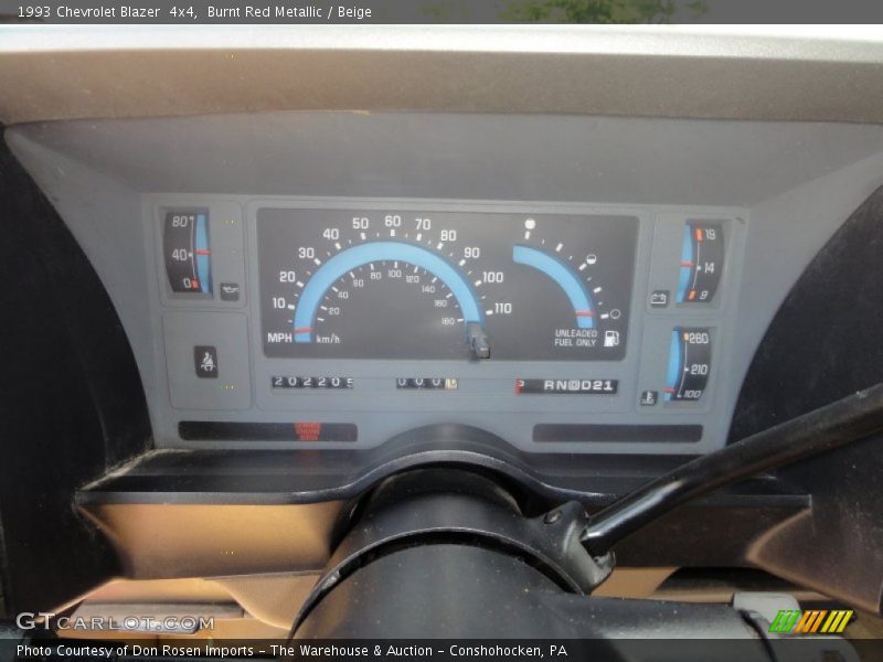  1993 Blazer  4x4  4x4 Gauges