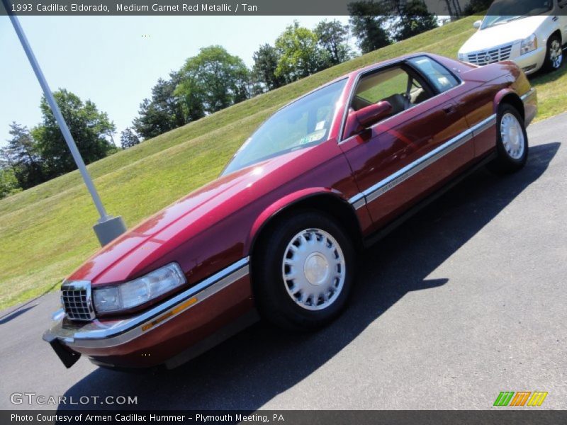 Medium Garnet Red Metallic / Tan 1993 Cadillac Eldorado