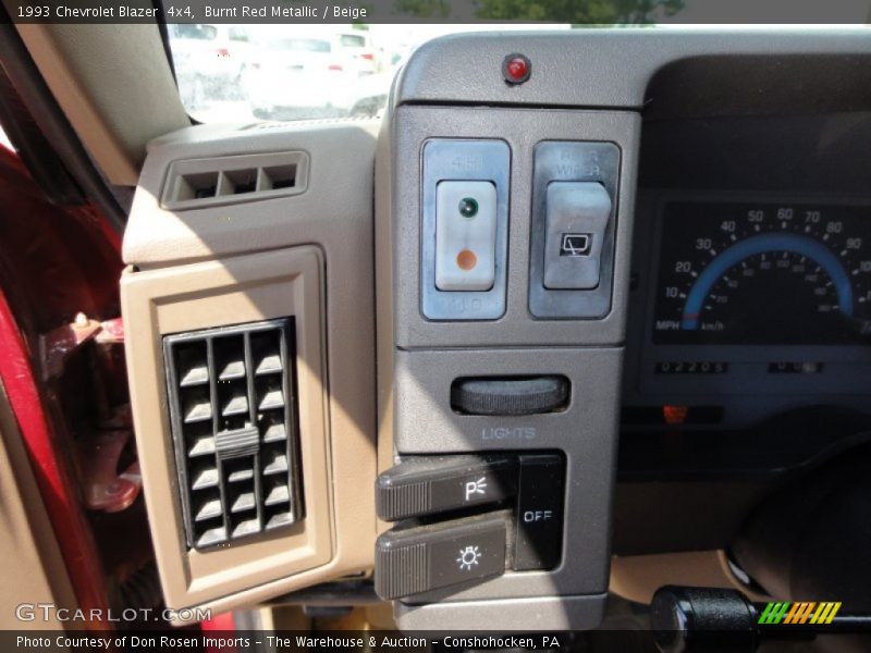 Controls of 1993 Blazer  4x4