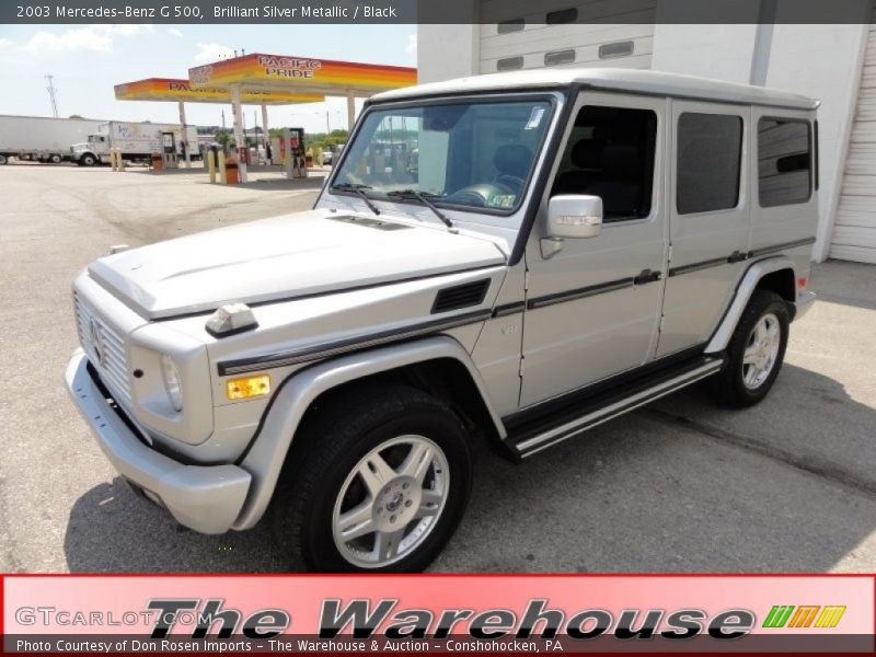 Brilliant Silver Metallic / Black 2003 Mercedes-Benz G 500